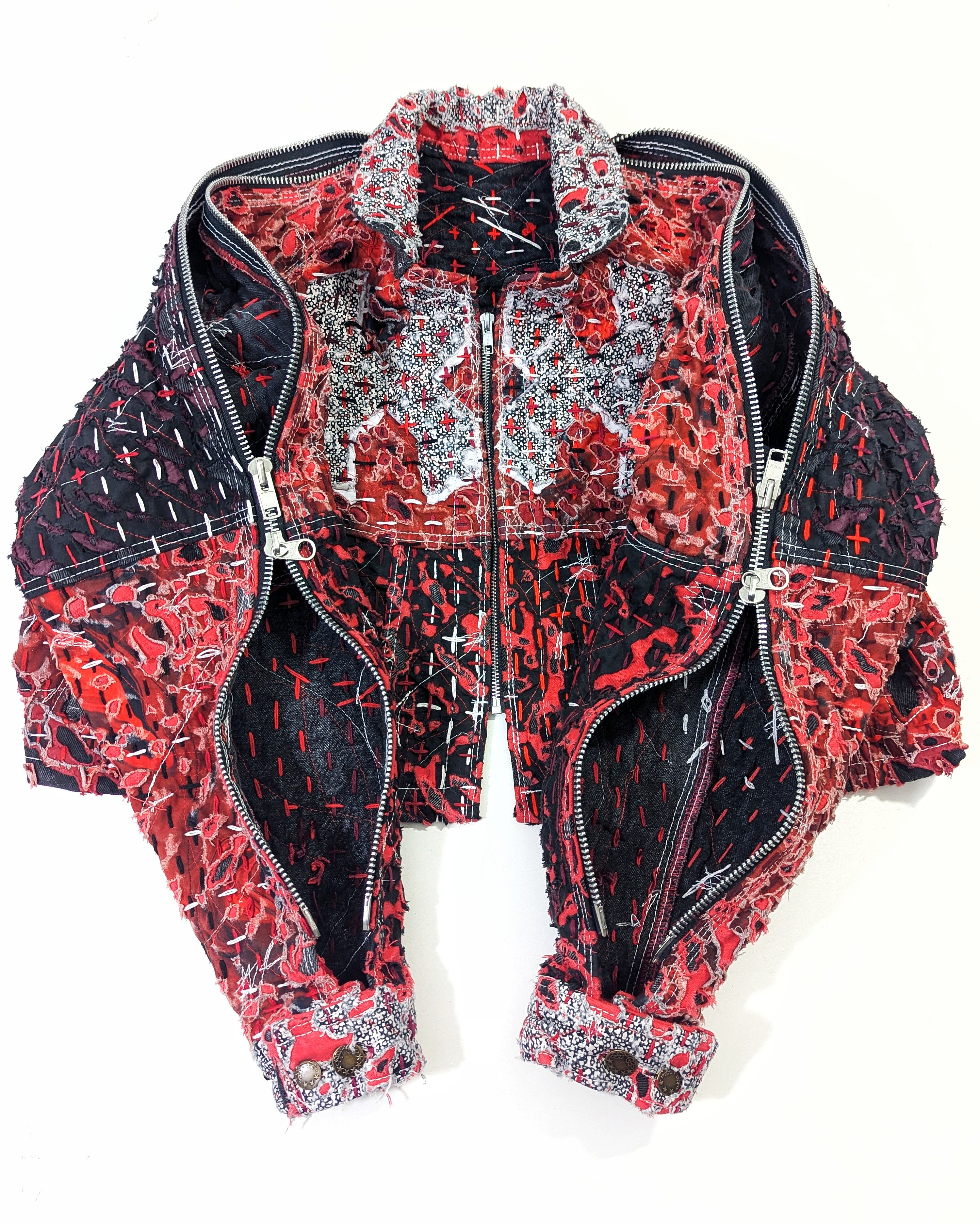 ジャケット・アウター patch gimmick Parker blouson archive DeathWorks 1of1 XX Zipper Jacket – DeathWorks by Andrew Esdaile
