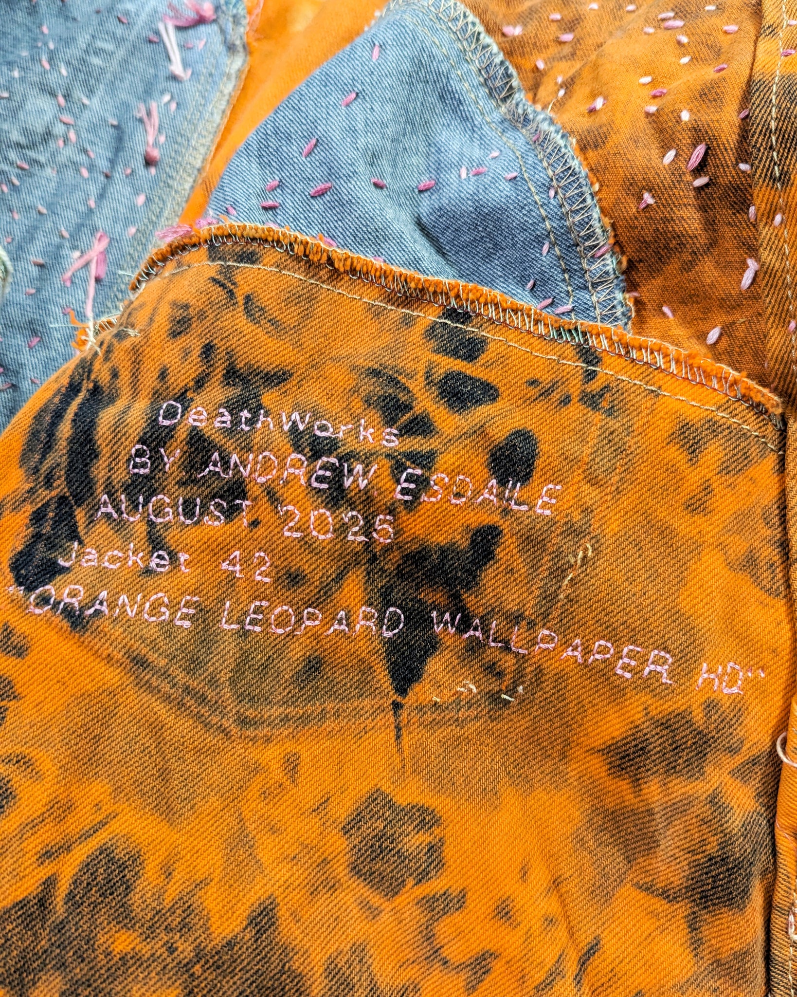 DeathWorks 1of1 Orange Leopard Wallpaper HD Jacket